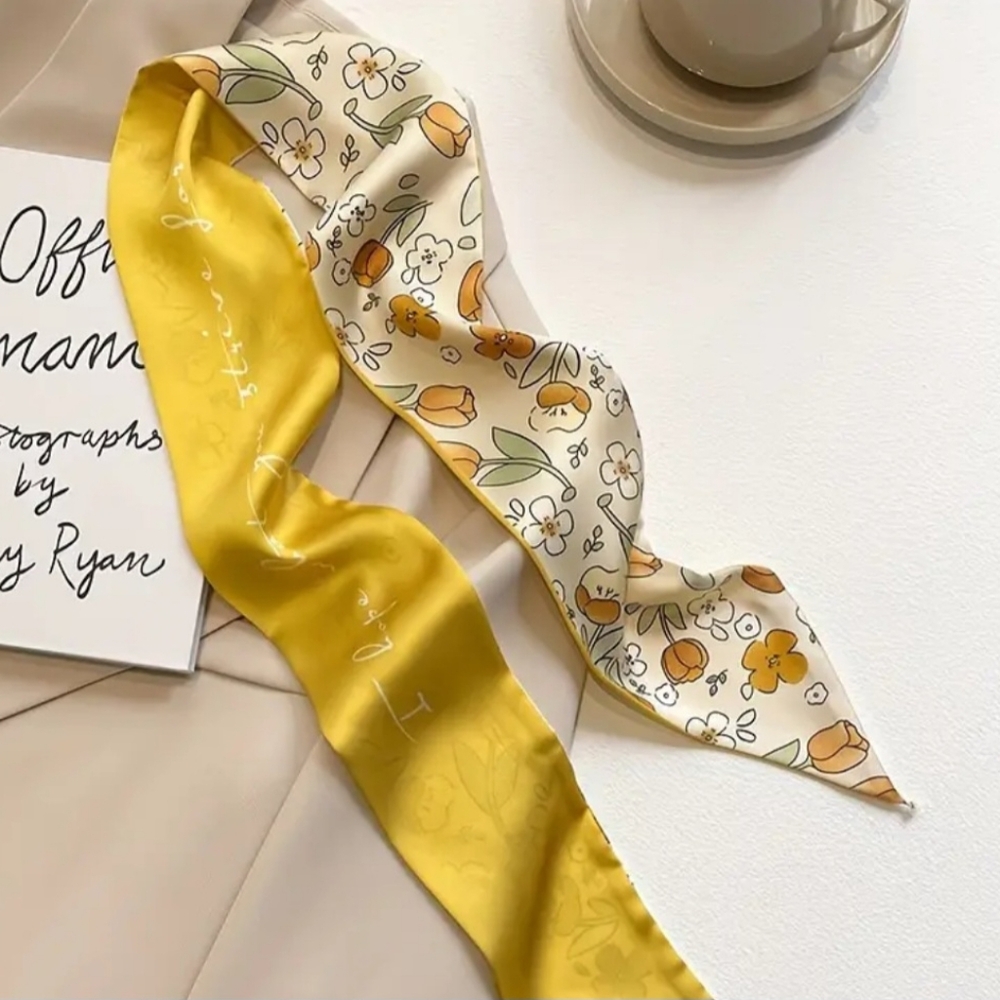 5 pcs. Satin Printed Twillys/Scarves - Picture 6 of 7